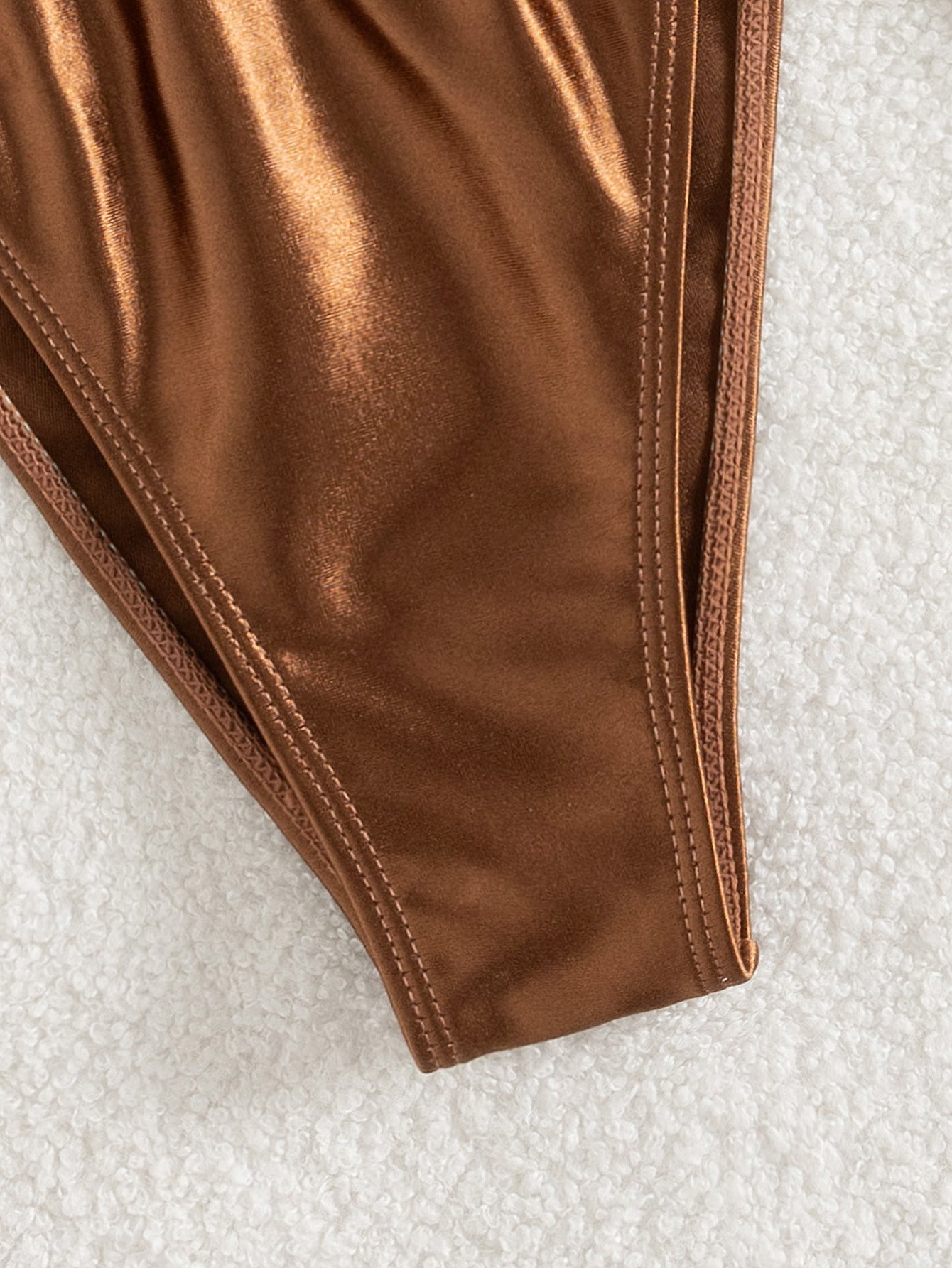 metallic brown bikini
