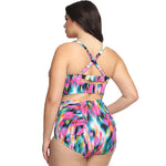 colorful plus size bikini two piece swimsuit womens curvy swimwear