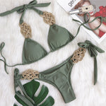 green sexy bikini womens swimsuits 
