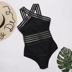 black onepiece swimsuit