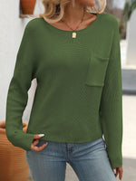 green tops long sleeve sweaters office clothes