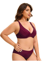 red plus size womens swimsuits curvy bikinis two pieces