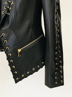 black womens leather jackets coats tops