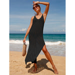 black beach cover ups sexy sleeveless swimwear
