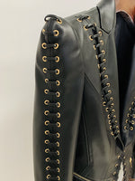 edgy leather jacket