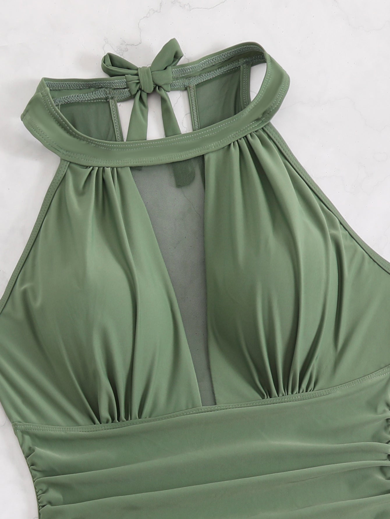 army green curvy plus size swimsuit one piece dress womens swimwear