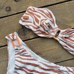 printed strapless bikini womens swimwear