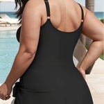 black swimsuits plus size curvy one piece swimwear