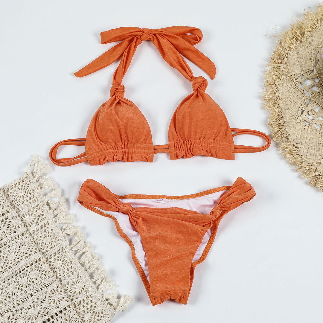 orange swimsuits bikini bikinis 