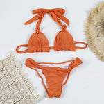 orange swimsuits bikini bikinis 