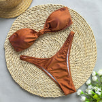 tan brown strapless bikini chic womens swimsuits swimwear