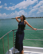 navy blue maxi summer dress casual summer dresses