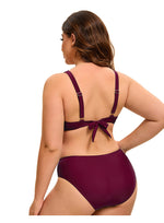 wine burgundy plus size womens swimsuits curvy bikinis two pieces