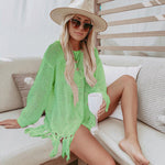 green beach wear cover up