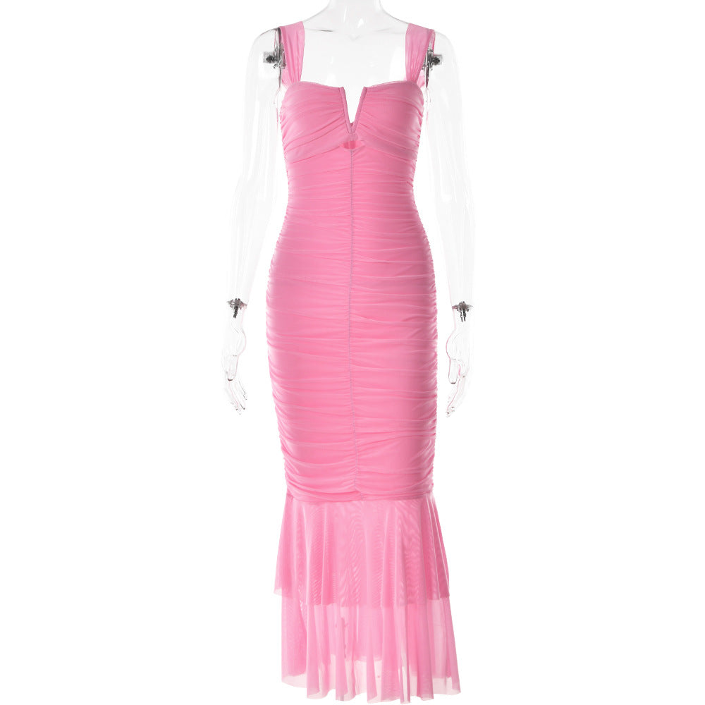 pink fun flirty maxi dress