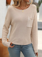 beige nude sweater long sleeve top