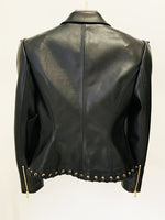 black leather womens jacket faux leather 