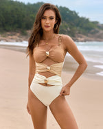 white tan bikini womens swimsuit clothes