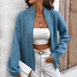 light blue zipper jacket