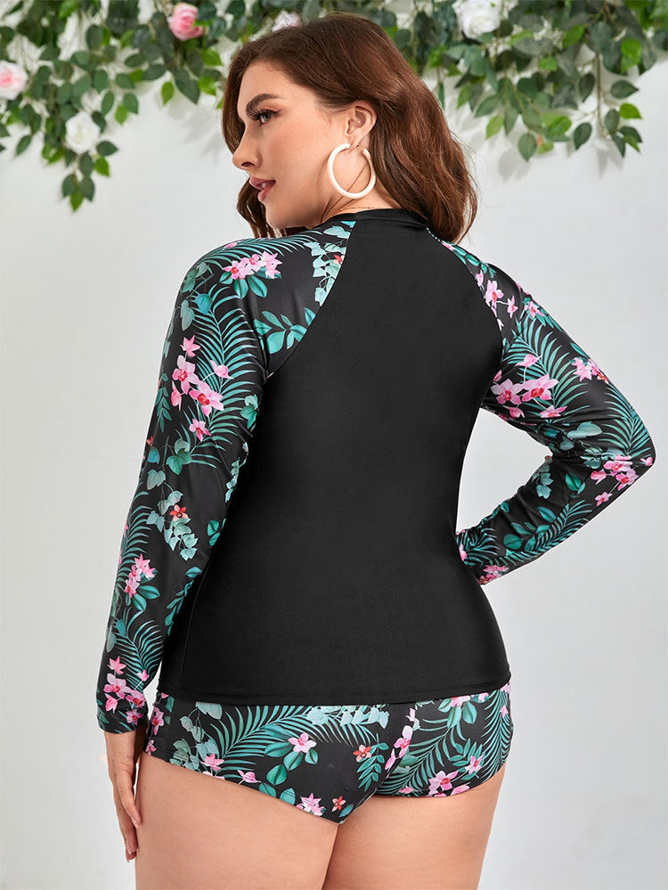 black short set bikini swimsuit womens long sleeve swimwear bikinis