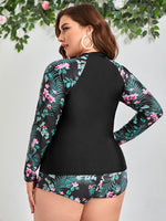 black short set bikini swimsuit womens long sleeve swimwear bikinis