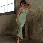 green maxi dress