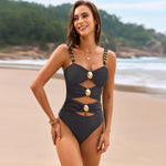 black grey swimsuits womens swimwear clothes one piece bikini