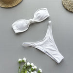 white strapless bikini chic womens swimsuits swimwear