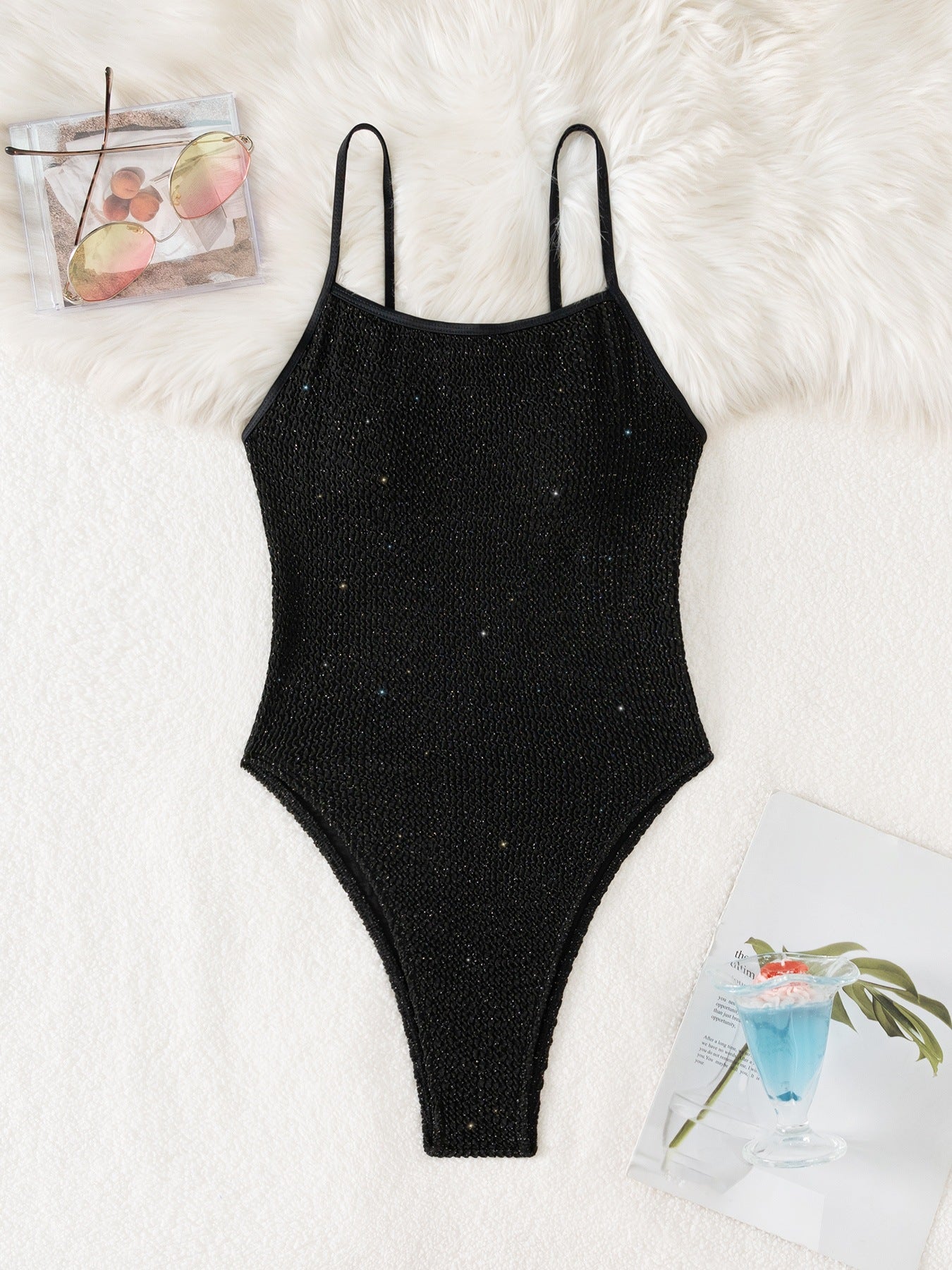 black classic one piece swimsuit womens swimwear