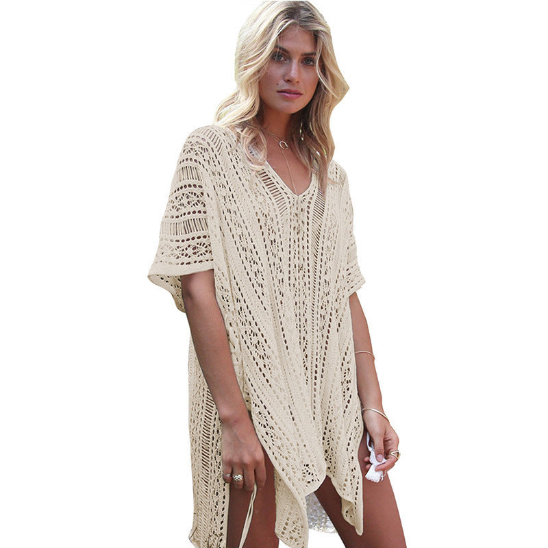 white beach cover up boho style