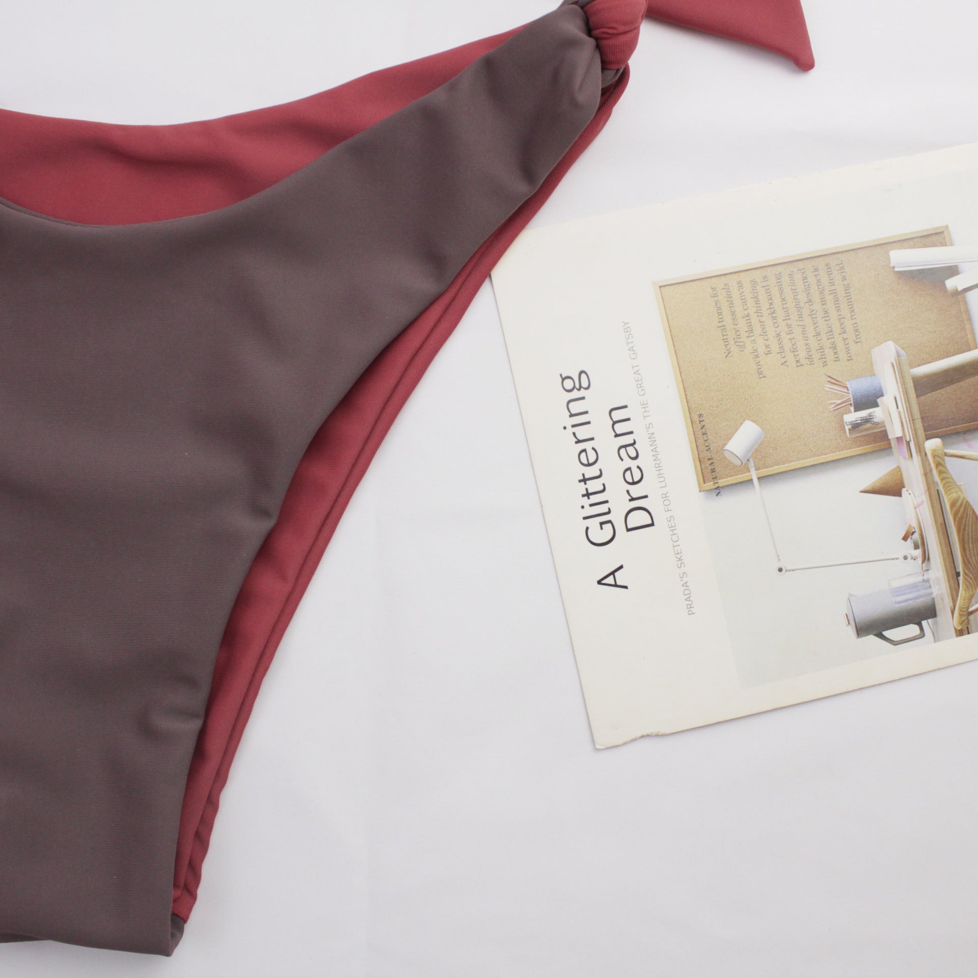 bikini red brown neutral tone