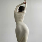 white dress turtleneck