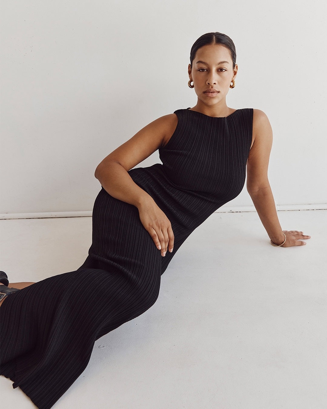 spring summer black dress 