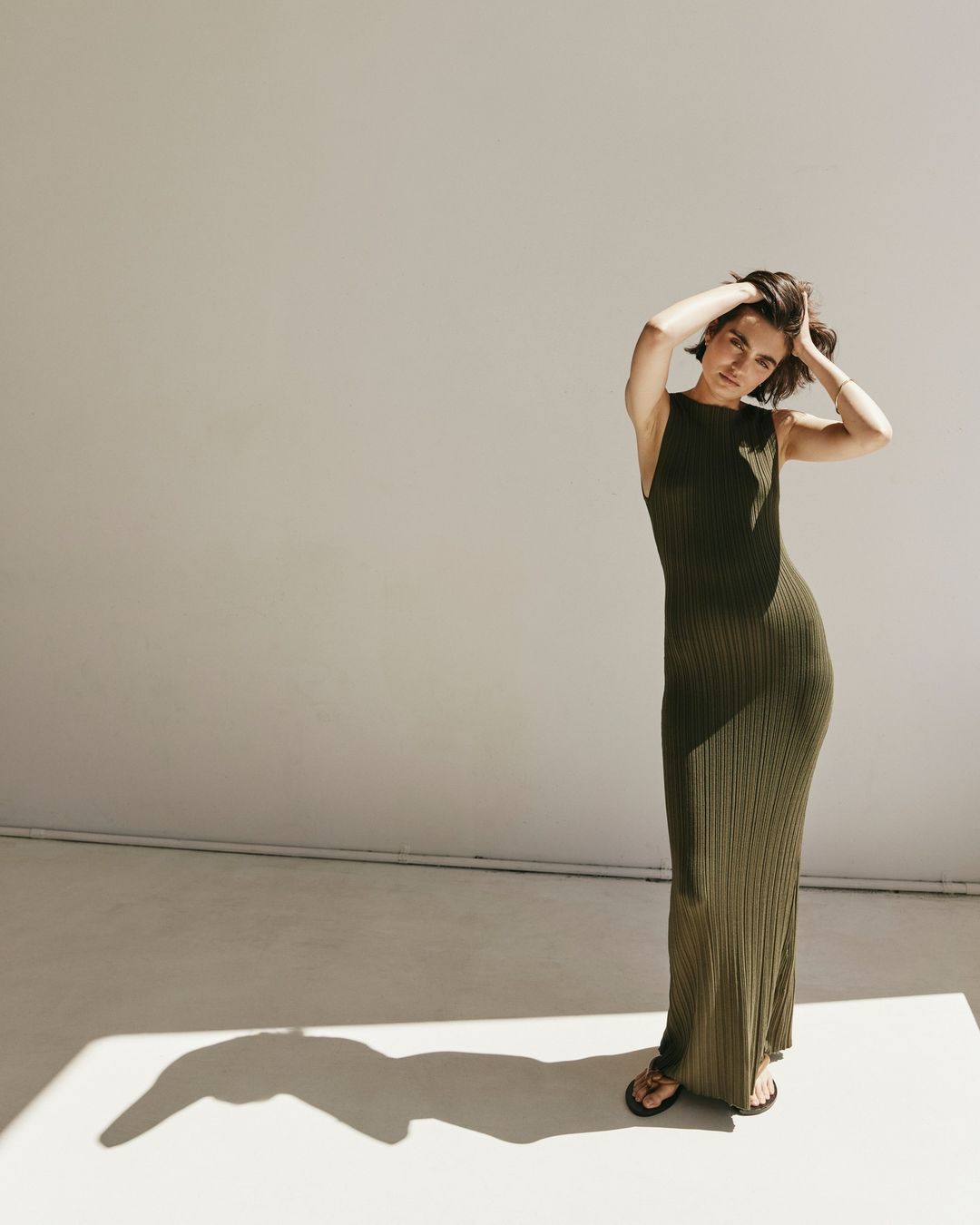 green summer spring dress maxi