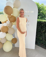 neutral white maxi summer spring dress